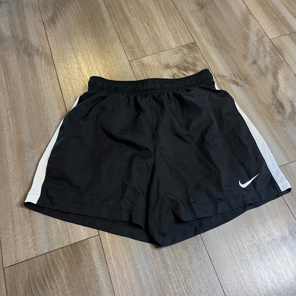 Nike Dri Fit Mens Running Shorts Black White Athletic Gym Size S Bin J-31